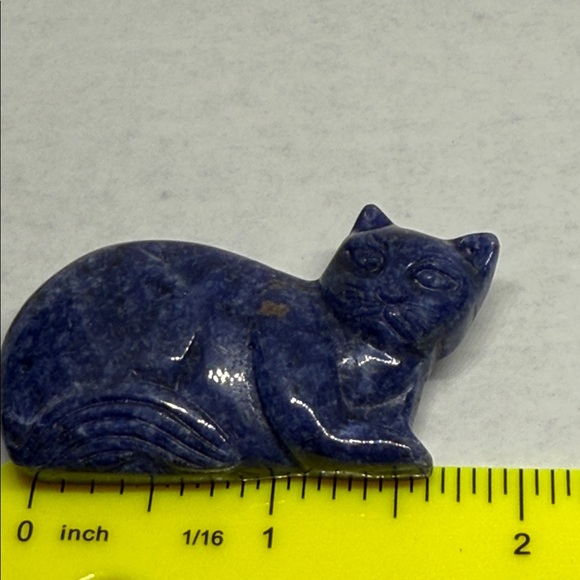 Vintage high end sodalite Cat brooch pin high end Saks fifth Ave - Picture 8 of 11
